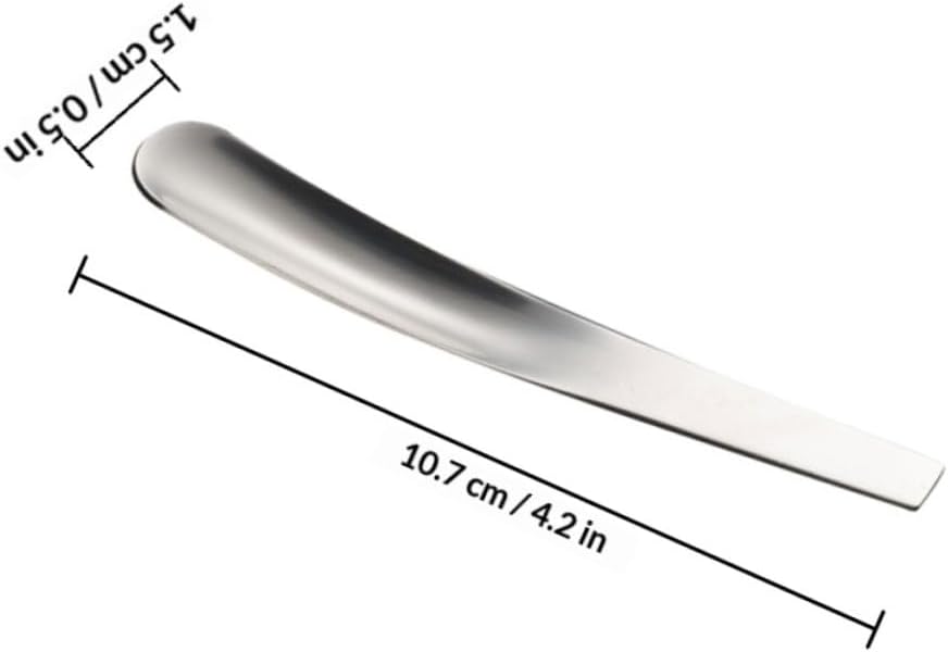 OSALADI Stainless Steel Egg Serving Spoons and Coffee Stirring Spoons 10.7x1.5cm Mini Set of 4 for Kitchen Dining and Dessert Use