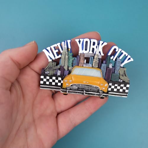 Imán decorativo skyline Nueva York resin 3 x 2 pulg miniatura 5