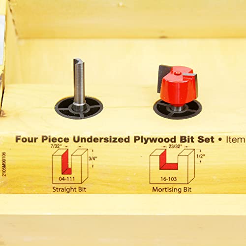 Freud 4 Piece Undersized Plywood Bit Set
