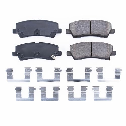 Image of PowerStop Rear Brake Pads for Ford Mustang 2015-23 - Z17 Ceramic Brake Pads with Installation Hardware, 17-1793