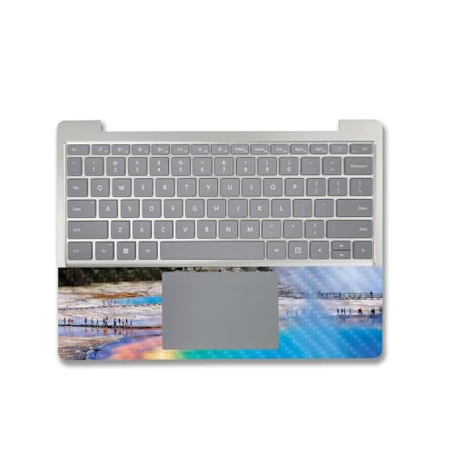 Image of MightySkins Carbon Fiber Skin Compatible With Microsoft Surface Laptop Go 3 (2023) Full Wrap Kit - Prismatic Spring | Protective, Durable Textured Carbon Fiber Finish | Easy To Apply | Made in the USA