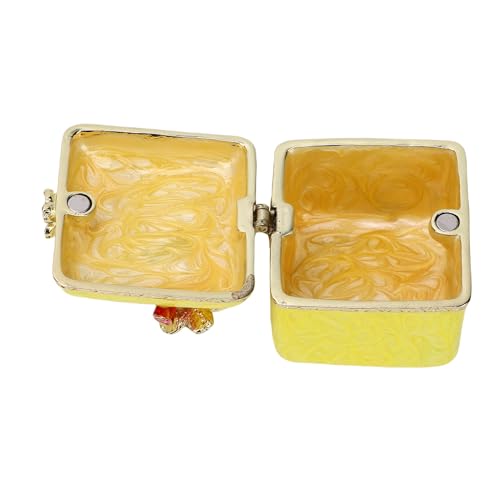 Joyero de flor de cerezo amarillo como estuche de metal para regalo 6