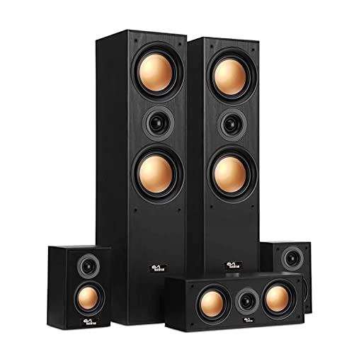 Evidence Acoustics Ensemble HiFi/Home-Cinéma EA950-BK – 5 Enceintes 850W – Bass Reflex – Haut-parleurs Finition cuivre - Les Beatles, Paul McCartney, John Lennon, RIngo Starr, George Harrison Evidence Acoustics Ensemble HiFi/Home-Cinéma EA950-BK - 5 Enceintes 850W - Bass Reflex - Haut-parleurs Finition cuivre