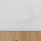 Paco Home Teppich Wohnzimmer Kunstfell weich waschbar modern elegant pflegeleicht Felloptik Uni Seidenglanz flauschig Hochflor, Grösse:120x160 cm, Farbe:Weiß
