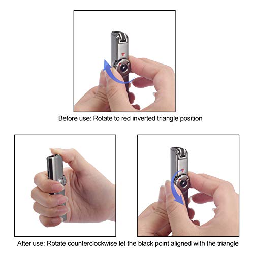 HUOWA Jet Torch Cigar Lighter, Blue Flame Cigarette Lighter with Flame Adjustable Dial, Butane Refillable (Fuel Not Included)