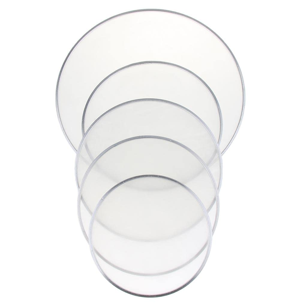 Set di 5 testine per batteria doppia, in lega di alluminio, rivestimento traslucido, suoni caldi, accessori per parti di batteria, rullanti, per batteristi, musicisti e gruppi musicali