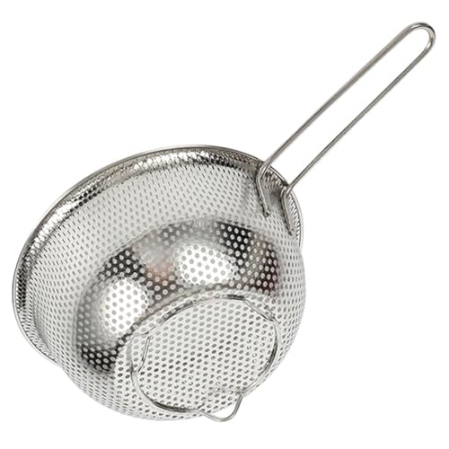 TOYANDONA Cesta Escurridora de Acero Inoxidable 201 de 15 CM, Colador de Malla Fina para Frutas y Verduras, Escurridor Doméstico para Cocinar y Drenaje en Cocina y Camping