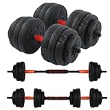 [PESO AJUSTABLE]: los entrenamientos de alta calidad provienen de entrenamientos personalizados. El peso del grupo de mancuernas es ajustable, puede personalizar libremente la configuración del peso para satisfacer sus necesidades de entrenamiento y el peso total puede alcanzar los 40 kg. La placa de contrapeso está rellena de cemento y tiene una construcción sólida, lo que le brinda una variedad de opciones de peso.