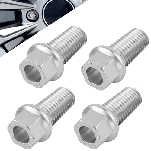 Lxsloet 4PCS M14x1.5 Lug Bolts Wheel Studs Steel Wheel Bolts Antitheft Wheel Bolts Lock Lug Nut Replace for WHT002437 Auto Accessories Front Rear Wheels Stud Bolt Set Fit for Audi Seat Skoda