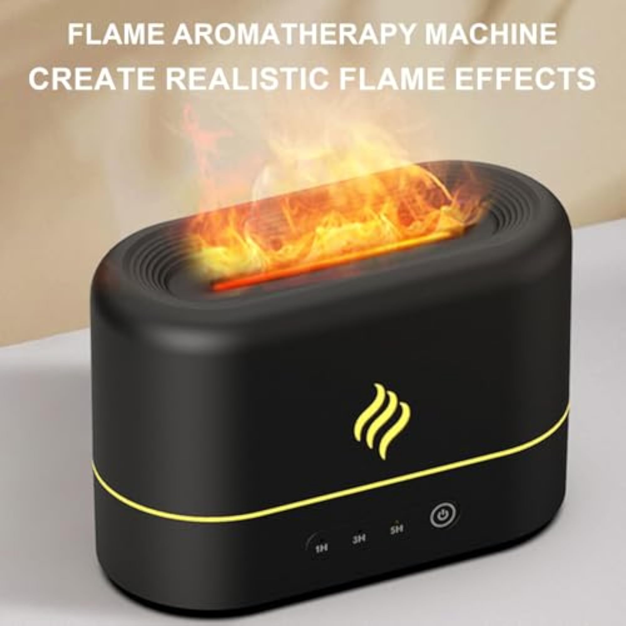 F FABOBJECTS Flame Diffuser Humidifier, Mist Scent Diffuser