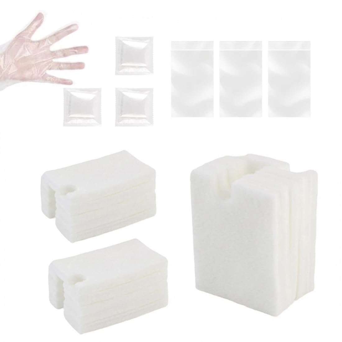 1pz Tampone per Inchiostro di Scarto Compatibile con EP ET-2800 ET-2803 ET-4800 ET-2400 ET-2720 ET-4700 ET-2711 L3110 L3250 L3150 L3210 Stampanti con Spugna, completo di guanti e sacchetti.