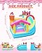 Doctor Dolphin Inflatable Bounce House for Kids Ice Cream Doughnut Dessert Party for Outdoor Play with Blower, Long Slide and Ball Pool