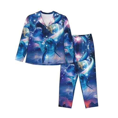 Pyjama imprimé dauphins galaxie EdWal pour en finir avec les nuits froides inconfortables