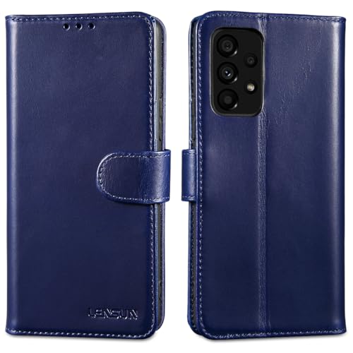 Étui Samsung Galaxy A53 bleu avec rangements cartes pratiques