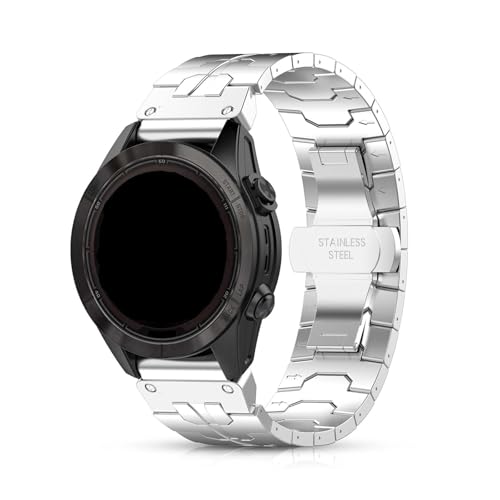 [PLYYQZM] 22mm 26mmxg.Gar min ɍ Fenix 8 7 6 5 7X 6X 5X Tactix7proXeXxgɓKp(Silver,22mm)