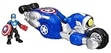 Playskool Heroes Marvel Super Hero Adventures Shield Bike Vehicle with Captain America Action Figure