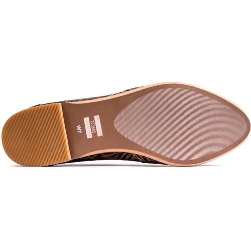 TOMS Womens Julie Leopard Print Slip On Flats Casual - Black4