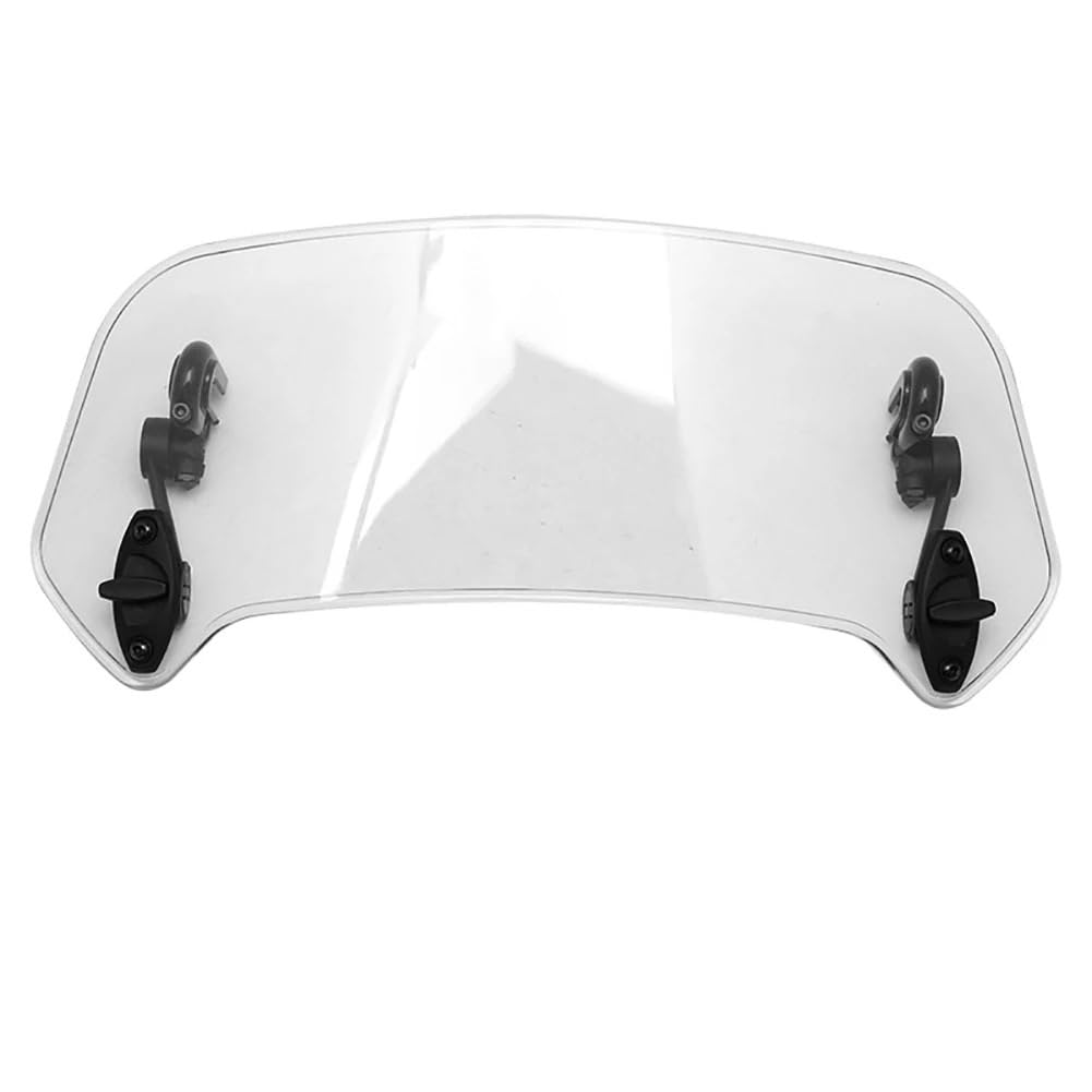 NLNGNZBZTP Windscreen Motorcycle Windshield Universal For Suzuki Extension Adjustable Spoiler Clamp-On Windscreen Deflector(Clear)