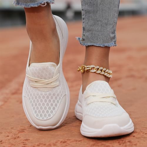 Women's Soft Sole Mesh Comfort Orthopedic Shoes, Slip-On Comfort Sneakers with Arch Support4