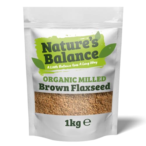 Natures Balance Organic Milled Flaxseed 1kg - Gluten Free High Fibre Ground Linseed Flax Seed Powder