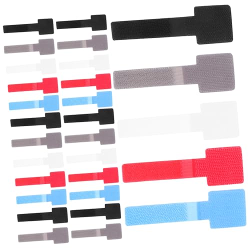 TEHAUX 50pcs Organizador de Gestión de Cables Autoadhesivo con Correas Ajustables para Sujeción Fácil y Duradera de Cables en Escritorio y Electrodomésticos miniatura 1