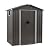 JY QAQA 5x3 FT Metal Outdoor Garden Storage Shed, Waterproof Metal Garden Sheds with Window and Lockable Double Door, Weather Resistant Steel Tool Storage House Shed for Patio, Lawn Gray