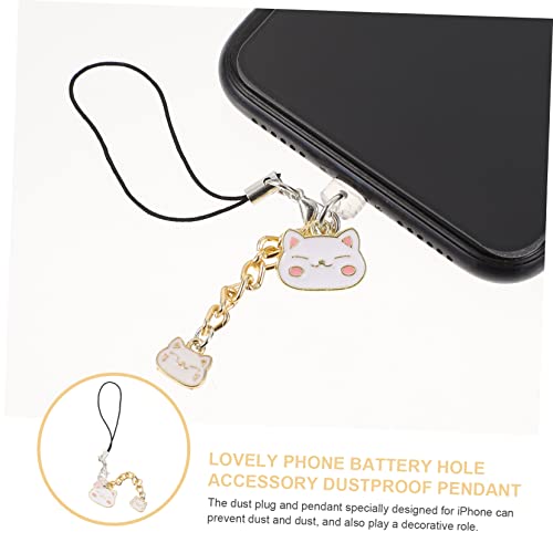 Hemobllo 2 Pçs Plugue De Poeira Pingente USB Baterias De Bateria Para USB Drive Telefone Cordão Deco