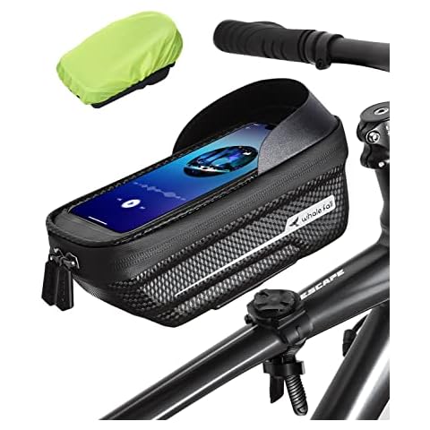 whale fall Portable Bike Bag, Bike Phone Mount, Bike Accessories, Phone Holder for Bike, Sturdy/Waterproof, Germany Bayer 0.25mm TPU, 4” - 6.9” Cellphone, Black, X1 Pro Cover