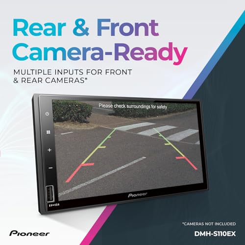 Image of Pioneer DMH-S110EX 7 inch Double-Din Digital Multimedia Receiver - Built in Bluetooth, Smartphone Integration, Touchscreen, Rear Camera Input