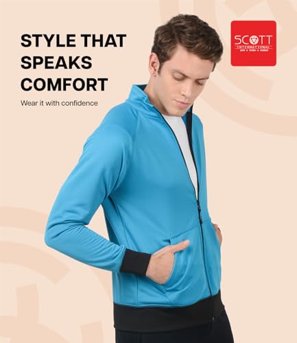 Image of Scott International Polyester Jacket For Men | Men's Jacket | Jacket For Men Stylish | Jacket For Men Winter Wear | Jerkin For Men | Regular Length Bike Jacket For Men