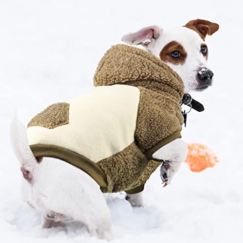 Saintrygo Fuzzy Thick Dog Winter Clothes Dog Hoodie Thermal Coat Doggie Clothes Dog Clothes Boy Dog Jacket Puppy Outfit… - Image 6