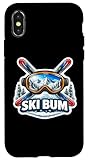 Carcasa para iPhone X/XS Gafas de esquí para esquí de montaña y Deportes de Invierno Divertidos