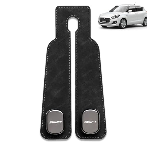 BLOKISAN スイフト ZC53S/ZC13S/ZC83S/ZD83S/ZD53S/ZC33S 全シリーズ用 車用シートフック 隠れ型 金属ダブルフック 高耐荷重 車内アクセサリー 防水 防汚 ヘッドレストフック 車用品 便利な収納 (スイフト専用)