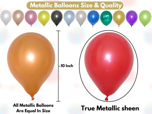 Image of Flyloons 17th Happy Birthday Decoration Kit Red White for Boys Girls Kids Twins Men Women With 20 Pcs Metallic Balloons Birthday Banner 2 Pcs Star Items Set