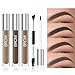 Waterproof Eyebrow Gel for Long Lasting, Highly Tinted Liquid Eye Brow Makeup, Sweatproof, Natural (Brunette)