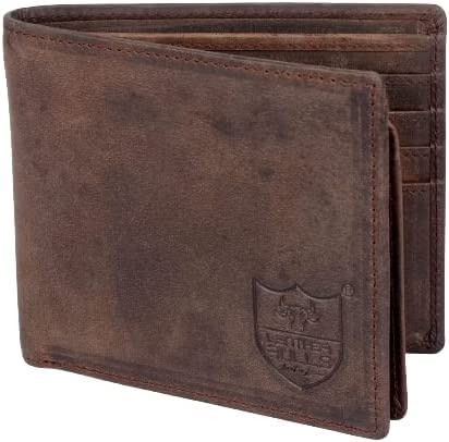 LENTHER BULLS® Wallet for Men-Genuine Leather RFID Blocking Bifold Stylish Wallet 2 ID Window |Slim Minimalist Front Pocket |leather wallets |brown wallet.4