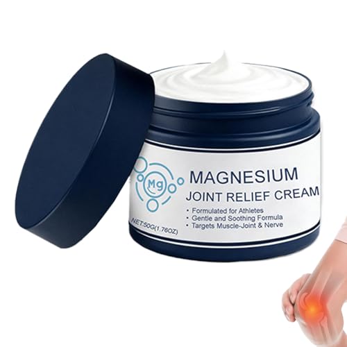 Crema de alivio de articulaciones - 50 g natural extra fuerte calmante, crema de masaje para rodilla, para cuello, mano, pierna, pie, cintura, muñeca, adultos, deportistas, hombres, mujeres, diario