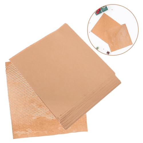LALAFINA 100 Peças Papel De Embrulho Kraft Papel De Favo De Mel Amortecimento Envoltório De Favo De