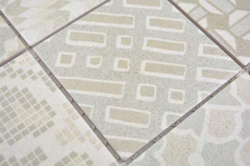 Piastrelle di ceramica Grigio beige Retrò 10 fogli