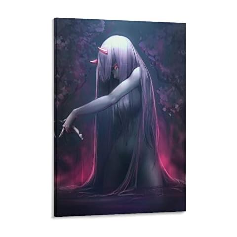 SHUOJIA Anime Poster Darling in The Franxx 002 Canvas Prints Posters Wall Art Painting Decor for Family Bedroom Dorm Home Living Room Cover