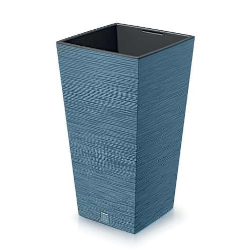 URBNLIVING XXL Extra Large Square Tall Modern Look Planter Flower Plant Pot Indoor Outdoor Garden Decor (Scandinavian Blue)