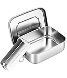 Tixexo Brotdose Edelstahl,1200ml Lunchbox,Mit Variablem Trenner, Geschirrspülmaschinenschutz, Essensbox für Essen und Obst