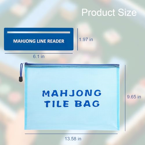 2 Piezas Bolsas para Fichas Mahjong y 4 Buscadores de Líneas miniatura 2