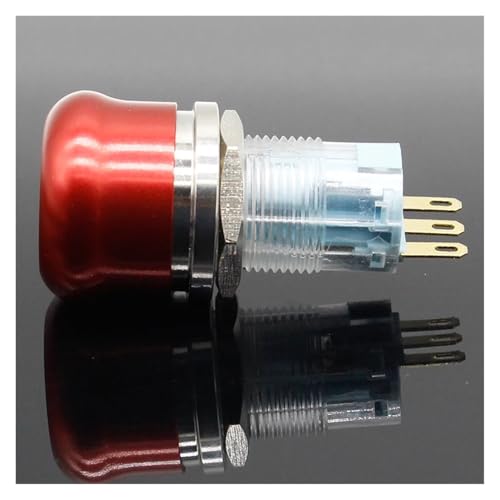 Bouton d'arrêt d'urgence étanche avec verrouillage en acier robuste 16mm - 3