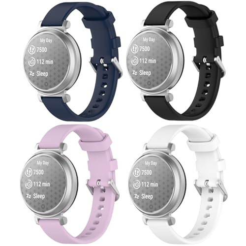 Bracelet rechange Garmin Lily 2 en silicone souple lot de 4 pour remplacer l'original