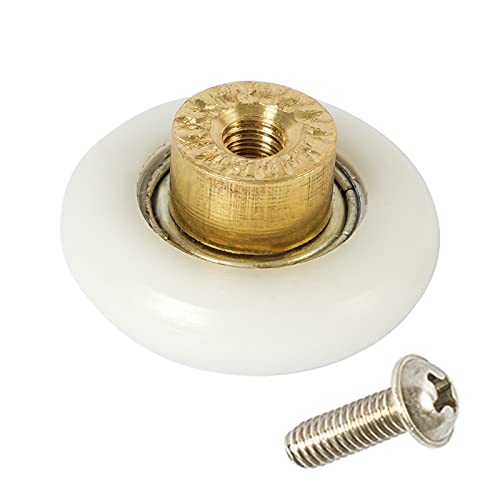4Set 19/23/25/27Mm Shower Door Rollers Runners Wheels Brass Single Door Rollers Sliding Door Wheel Runner Pulley Shower Parts Replacement (Nylon, 19Mm) #TOP5
