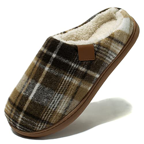 NewDenBer Women's Cozy Memory Foam Slippers Soft Fleece Lined Slip on Indoor Outdoor House Shoes