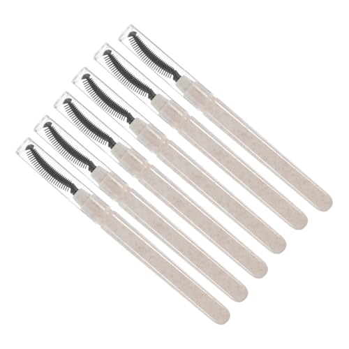 HONITANO 6pezzi Scovolini Per Mascara Strumenti Di Make-up Per Extension Ciglia Pratici e Portatili Per Separare e Pettinare Ciglia e Sopracciglia Con Manico Robusto e Setole Flessibili