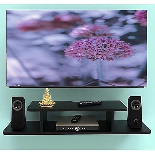 CHARMWUD TV Setup Box Stand - Wall Mounted Shelf