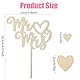 Giantree 1 Stück Holz Cake Topper Hochzeit, Mr & Mrs Deko Hochzeit Tortentopper Hochzeitstorte Cake Topper hochzeitstorte Mit 50 Pcs Herzen Für Hochzeitstorten Tortenstecker Jubiläum Verlobung Antrag